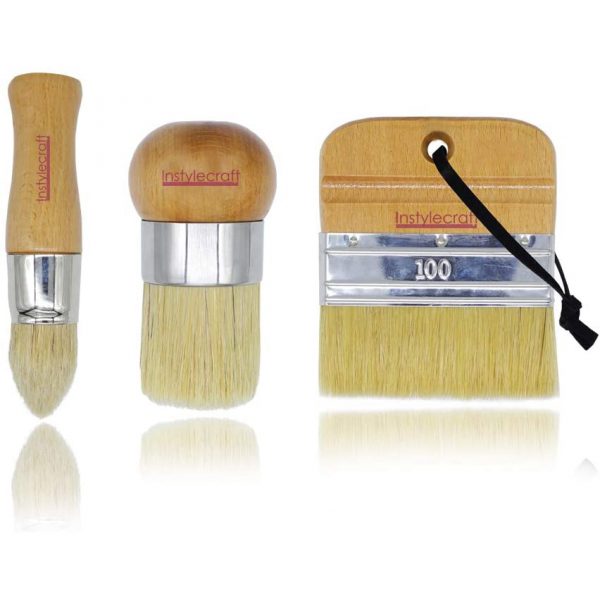 3 PC Chalk Paint Brush, Wax Brush for Chalk Painting Projects